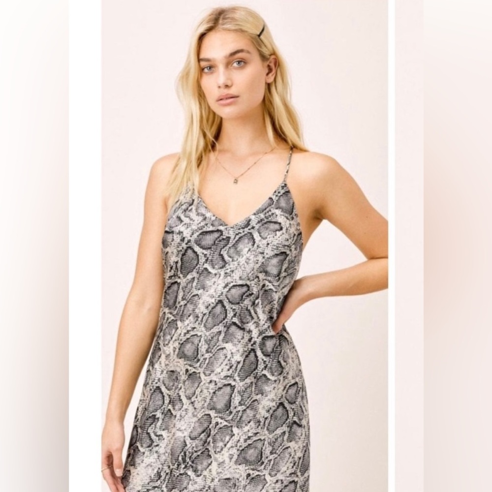 Lovestitch Snakeskin Midi Dress NWT